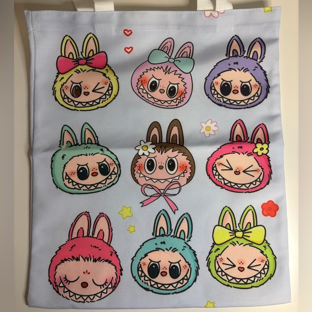 Cute Labubu Reusable Shopping Tote Bag